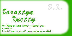 dorottya kmetty business card